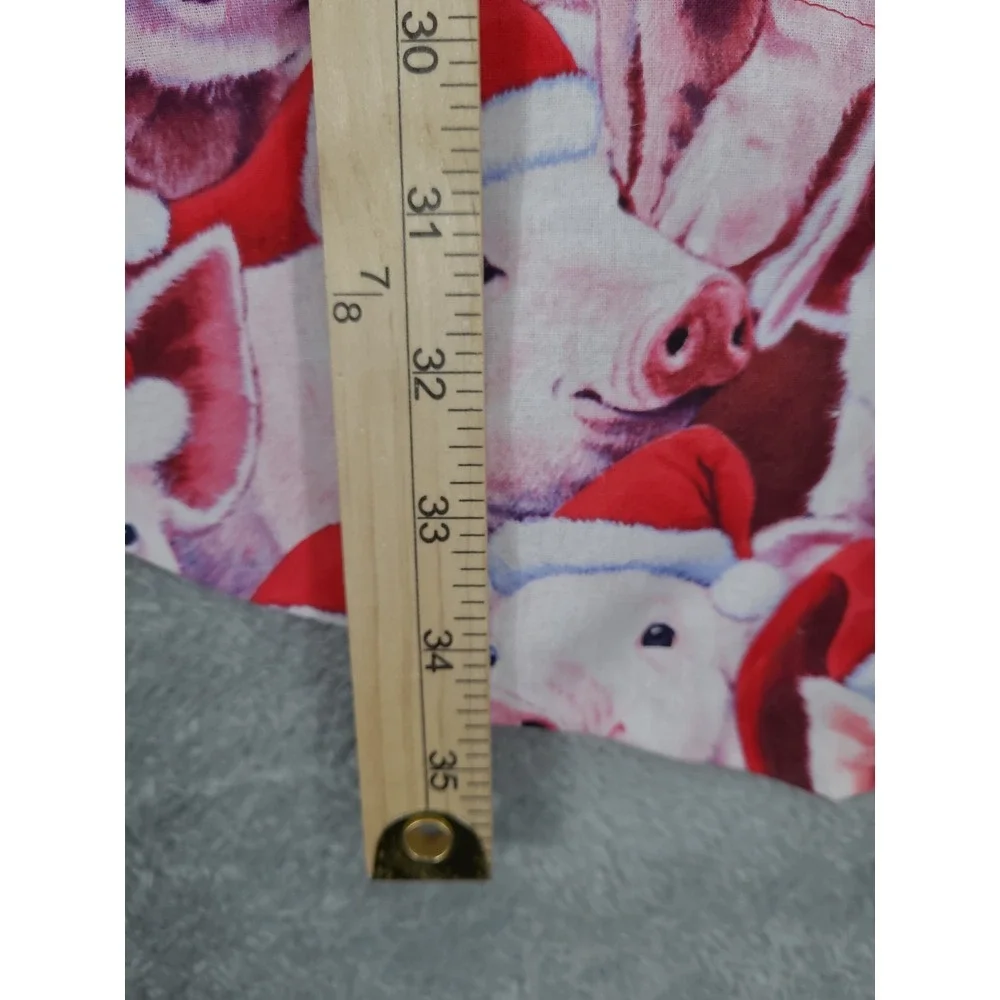 Handmade Apron Pigs In Christmas Santa Hat Poka‎ Dots Adjustable